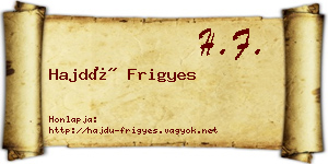 Hajdú Frigyes névjegykártya