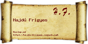 Hajdú Frigyes névjegykártya