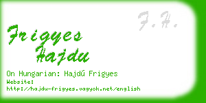 frigyes hajdu business card