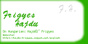 frigyes hajdu business card